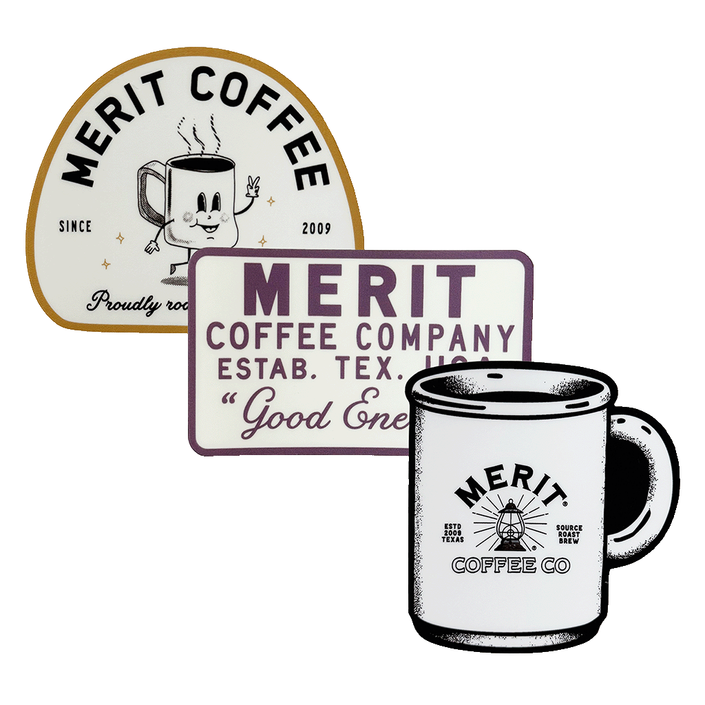 Merit Coffee Stickers